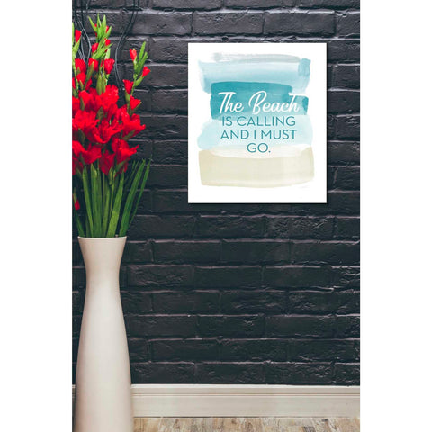 Image of 'The Beach Is Calling' by Linda Woods, Canvas Wall Art,20 x 24