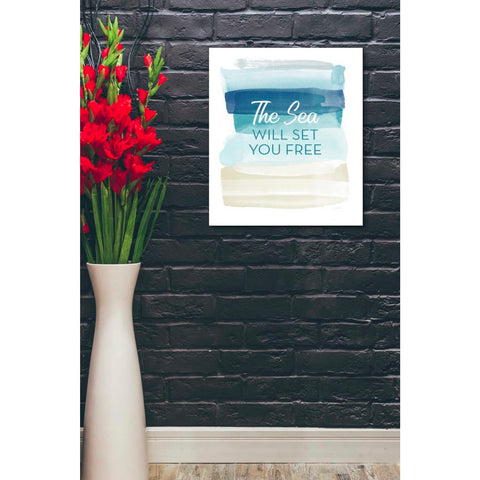 Image of 'Sea Will Set You Free' by Linda Woods, Canvas Wall Art,20 x 24