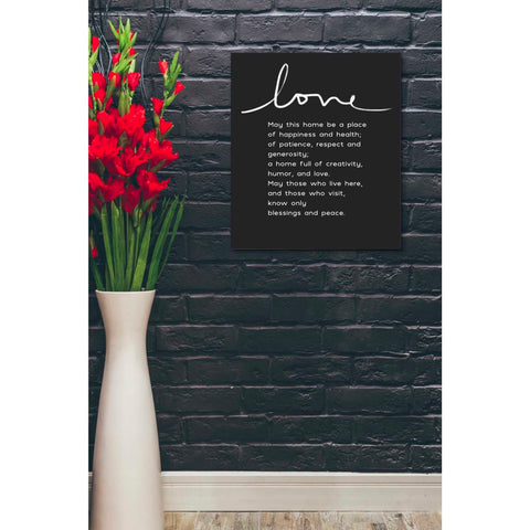 Image of 'Home Blessing BW' by Linda Woods, Canvas Wall Art,20 x 24