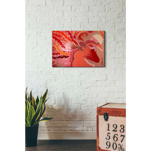 Image of 'Red Peacock' by Zigen Tanabe, Giclee Canvas Wall Art