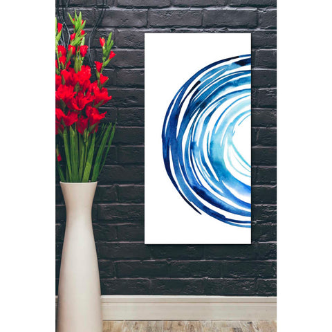 Image of 'Blue Vortex I' by Grace Popp Canvas Wall Art,20 x 40