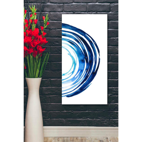 Image of 'Blue Vortex II' by Grace Popp Canvas Wall Art,20 x 40