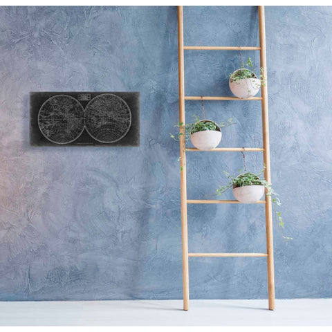 Image of 'Blueprint of the World in Hemispheres' by Vision Studio Giclee Canvas Wall Art