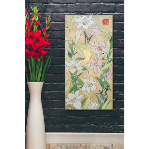 Image of 'Lily and Butterfly' by Zigen Tanabe, Giclee Canvas Wall Art