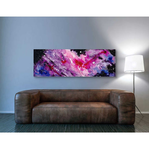 Image of 'Watercolor Nebula Fushia' by Craig Snodgrass, Canvas Wall Art,20 x 60