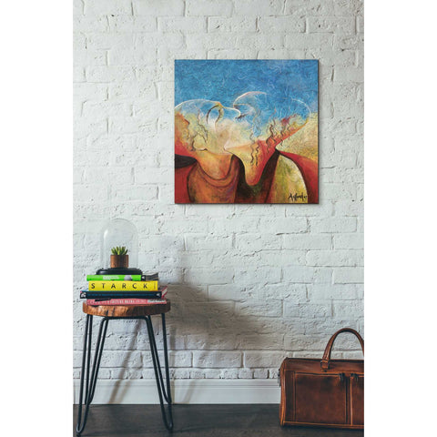 Image of 'The Kiss' by Samedin Asllani, Canvas Wall Art,26 x 26