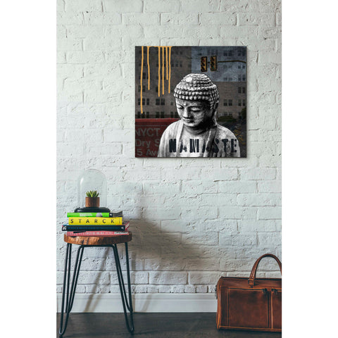 Image of 'Urban Buddha III' by Linda Woods, Canvas Wall Art,26 x 26