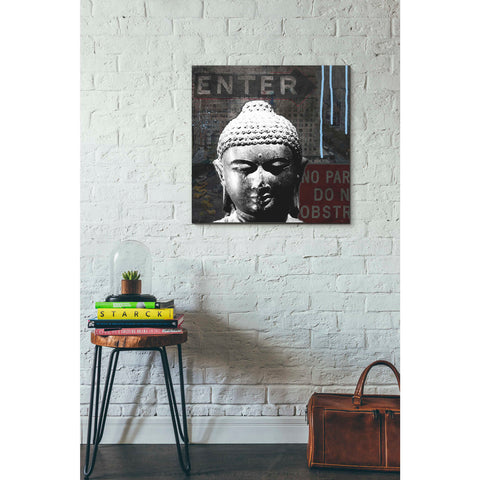 Image of 'Urban Buddha IV' by Linda Woods, Canvas Wall Art,26 x 26
