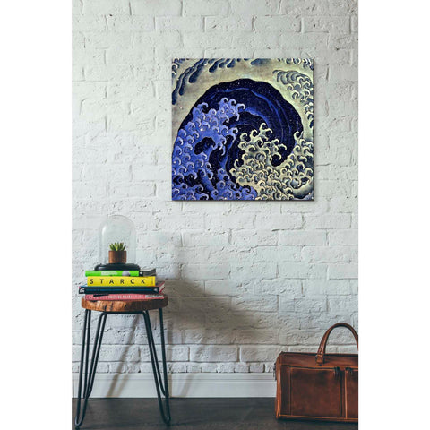 Image of 'Feminine Waves (Menami)' by Katsushika Hokusai Canvas Wall Art,26 x 26