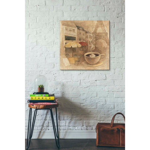 Image of 'Cafe de Paris II' by Albena Hristova, Canvas Wall Art,26 x 26