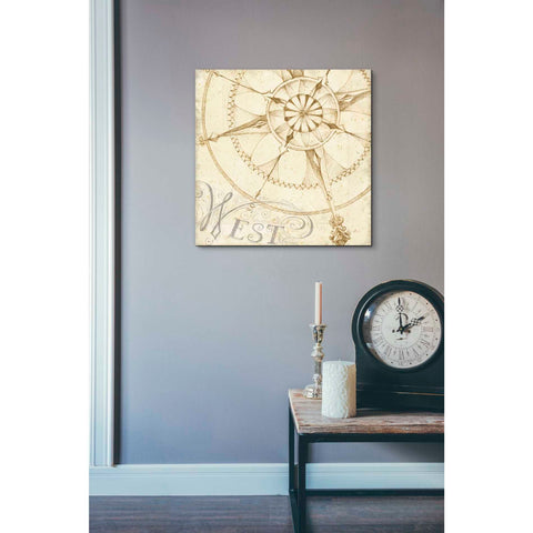 Image of 'Coast to Coast Sepia IV' by Daphne Brissonet, Canvas Wall Art,26 x 26