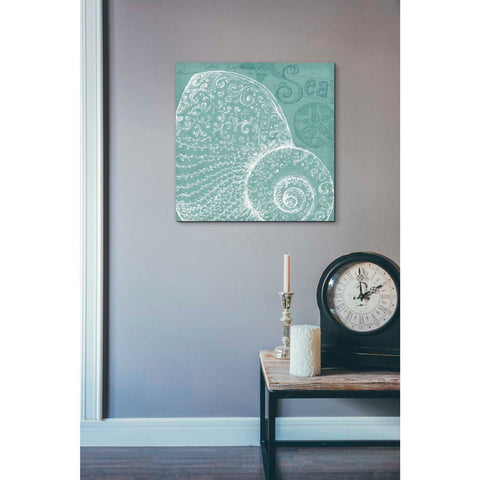 Image of 'Aqua Treasure IV' by Daphne Brissonet, Canvas Wall Art,26 x 26