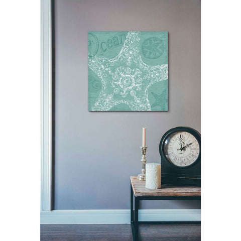 Image of 'Aqua Treasure I' by Daphne Brissonet, Canvas Wall Art,26 x 26