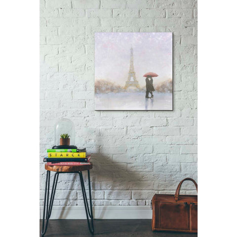 Image of 'Eiffel Romance' by Marco Fabiano, Canvas Wall Art,26 x 26