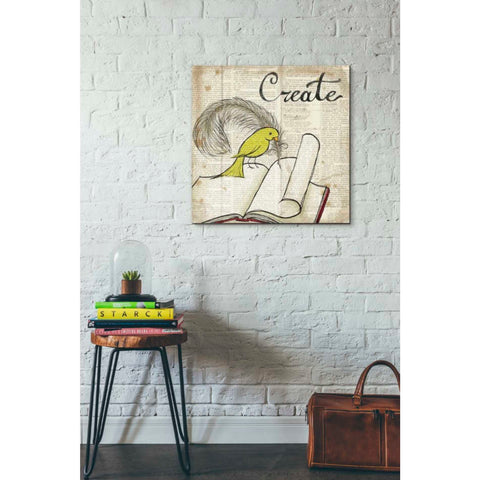 Image of 'Bird Inspiration Create' by Elyse DeNeige, Canvas Wall Art,26 x 26