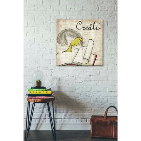 Image of 'Bird Inspiration Create' by Elyse DeNeige, Canvas Wall Art,26 x 26