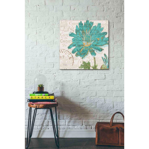 Image of 'Bookshelf Botanical IV' by Katie Pertiet, Canvas Wall Art,26 x 26