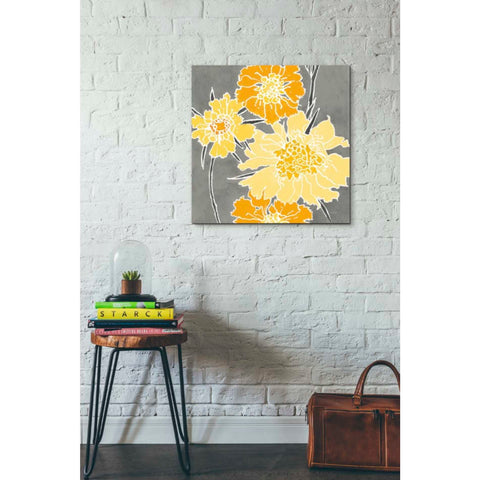 Image of 'Cloisonne Beauty I Gray' by Shirley Novak, Canvas Wall Art,26 x 26