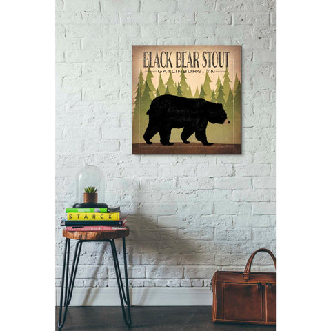 Image of 'Take a Hike Bear Black Bear Stout' by Ryan Fowler, Canvas Wall Art,26 x 26
