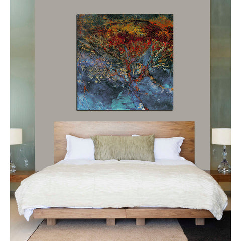 Image of 'Earth As Art: Cubism Landsat Style' Canvas Wall Art,26 x 26