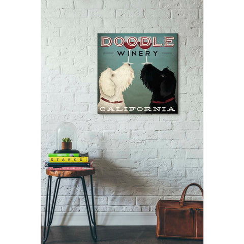 Image of 'Doodle Wine' by Ryan Fowler, Canvas Wall Art,26 x 26