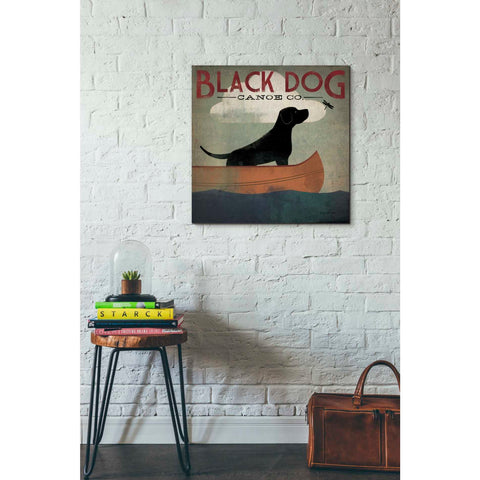 Image of 'Black Dog Canoe' by Ryan Fowler, Canvas Wall Art,26 x 26