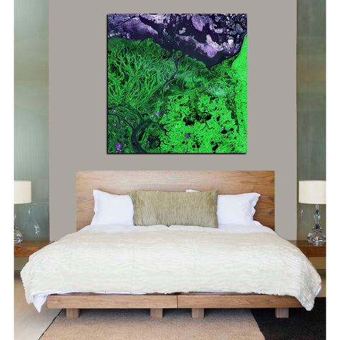 Image of 'Earth As Art: Yukon Delta' Canvas Wall Art,26 x 26