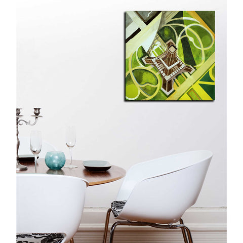 Image of 'La Tour Eiffel et Jardin du Champ de Mars' by Robert Delaunay Canvas Wall Art,26 x 26