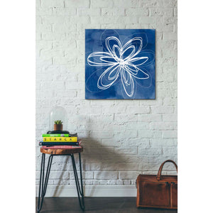 'Painted Sky Flower' by Linda Woods, Canvas Wall Art,26 x 26