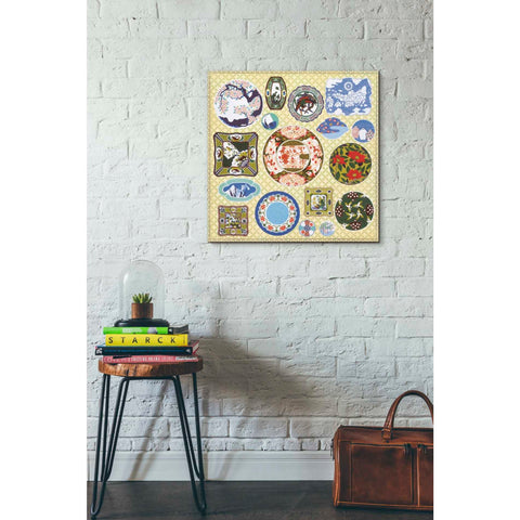 Image of 'Japanese Antique Plates' by Zigen Tanabe, Giclee Canvas Wall Art
