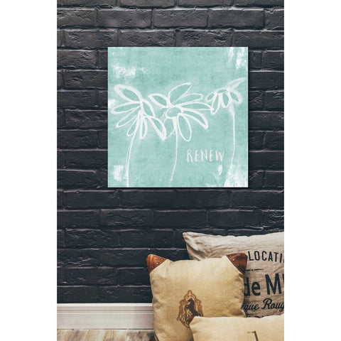 Image of 'Renew Mint' by Linda Woods, Canvas Wall Art,26 x 26
