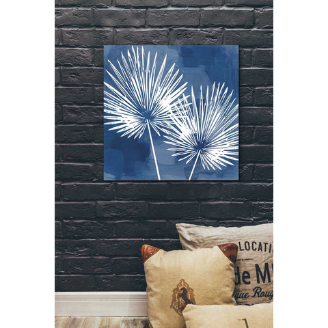 Image of 'Painted Sky Palms' by Linda Woods, Canvas Wall Art,26 x 26