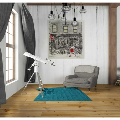 Image of 'The Coffee Roasters Place' by Loui Jover, Canvas Wall Art,26 x 30
