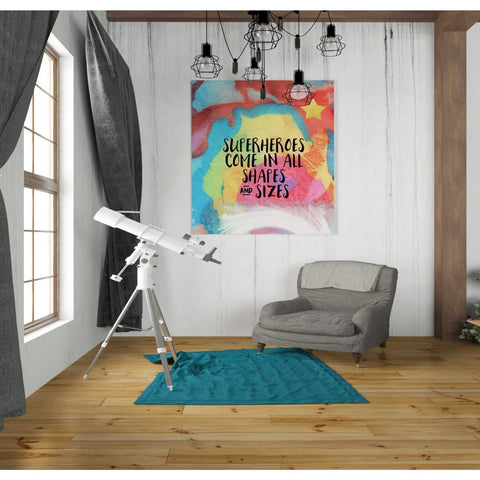 Image of 'Superheroes Come In All Shapes' by Linda Woods, Canvas Wall Art,26 x 30