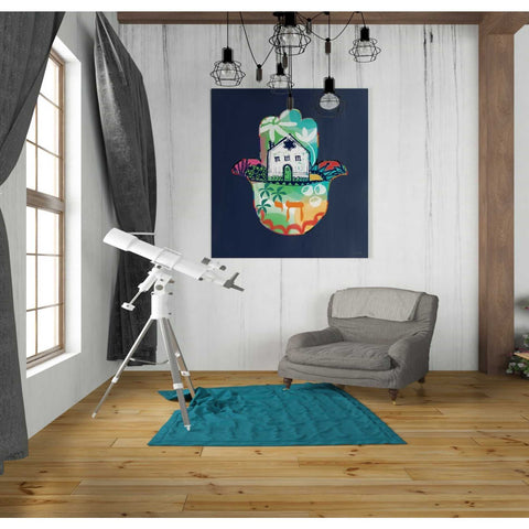 Image of 'Colorful Home Hamsa' by Linda Woods, Canvas Wall Art,26 x 30