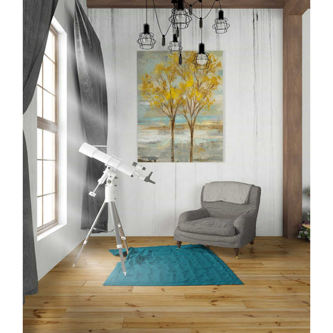 Image of 'Golden Tree and Fog II' by Silvia Vassileva, Canvas Wall Art,26 x 30