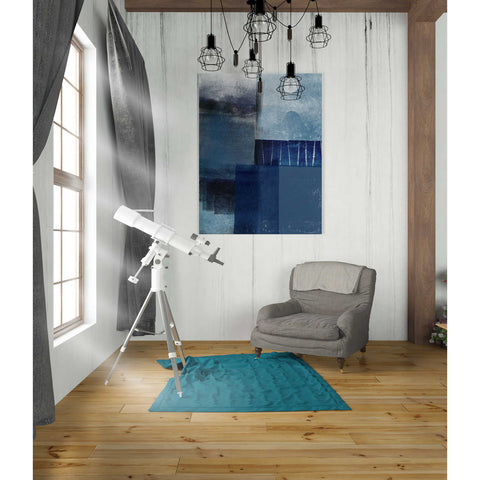 Image of 'Blue Abstract I' by Linda Woods, Canvas Wall Art,26 x 34