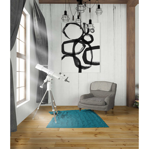 Image of 'Brushstroke Circles II' by Linda Woods, Canvas Wall Art,26 x 34