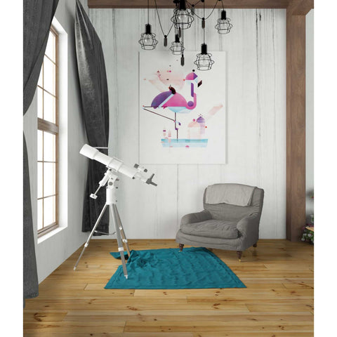 Image of 'Placido Flamingo' by Antony Squizzato, Canvas Wall Art,26 x 34