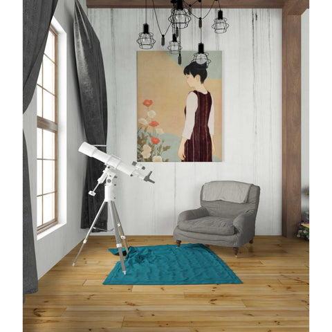 Image of 'Poppies and a Woman' by Sai Tamiya, Canvas Wall Art,26 x 34