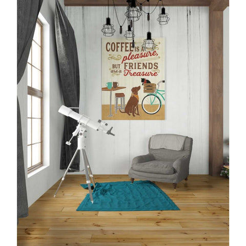 Image of 'Coffee and Friends II' by Veronique Charron, Canvas Wall Art,26 x 34