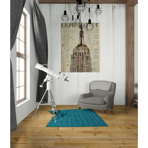 Image of 'Vintage NY Empire State Building' by Michael Mullan, Canvas Wall Art,26 x 34