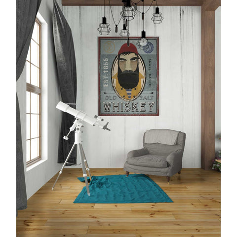 Image of 'Fisherman VI Old Salt Whiskey' by Ryan Fowler, Canvas Wall Art,26 x 34