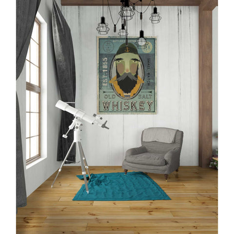 Image of 'Fisherman V Old Salt Whiskey' by Ryan Fowler, Canvas Wall Art,26 x 34