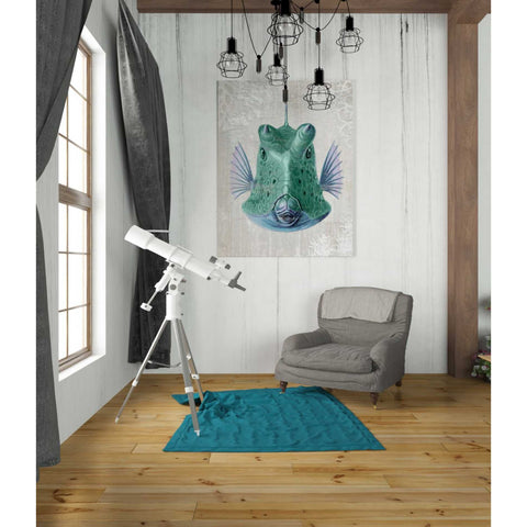Image of 'Cowfish' by Fab Funky Giclee Canvas Wall Art