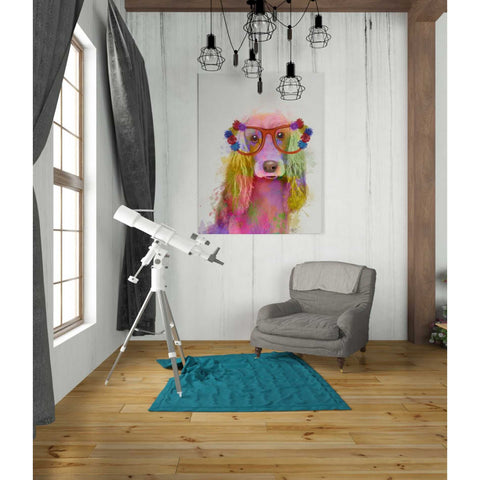 Image of 'Rainbow Splash Cocker Spaniel, Portrait' by Fab Funky Giclee Canvas Wall Art