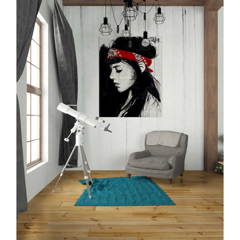 Image of 'Red Bandana' by Loui Jover, Canvas Wall Art,26 x 34