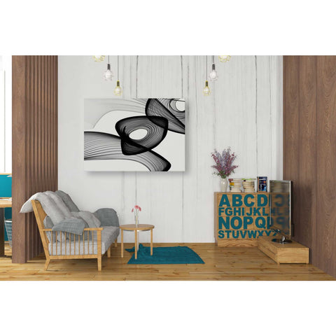 Image of 'Abstract Black and White 22-16' by Irena Orlov, Canvas Wall Art,34 x 26