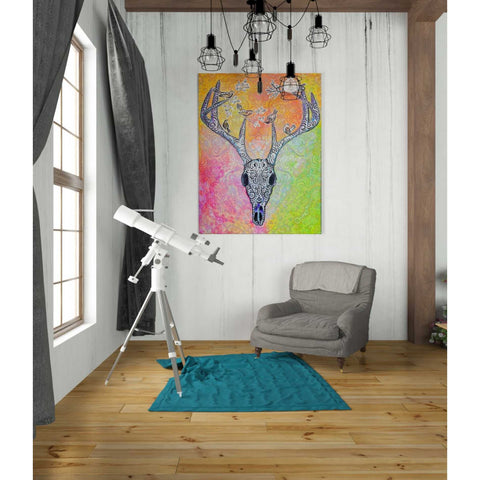 Image of 'Skull and Bird' by Surma and Guillen, Canvas Wall Art,26 x 34