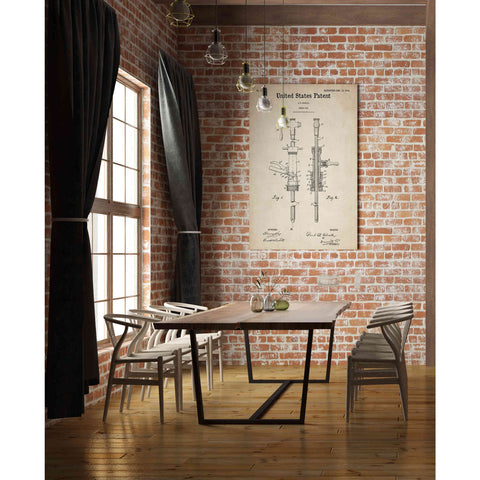 Image of 'Beer Tab Vintage Patent Blueprint' Canvas Wall Art,26 x 40